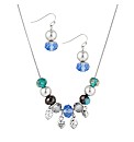 Mood Blue Stacker Necklace And Earring