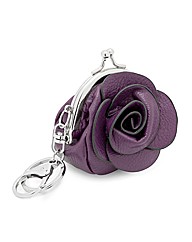 Mood Purple Floral Rose Purse Keyring