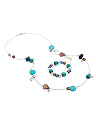 Mood Beaded Charm Necklace And Bracelet