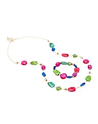 Mood Multi Bead Necklace And Bracelet