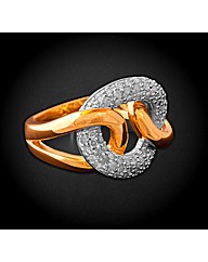9ct YG 0.50ct Diamond Loop Ring