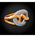 9ct YG 0.50ct Diamond Loop Ring
