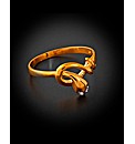 9ct YG Diamond Set Snake Ring