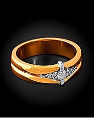 Gold Plated Diamond Set Ring