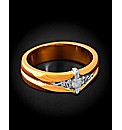 Gold Plated Diamond Set Ring