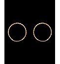 9ct YG Diamond Cut Creole Earrings