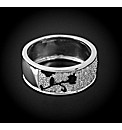 Chunky Silver Diamond Set Band Ring