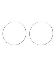 Silver 50mm Large Hoop Earrings