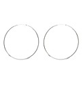 Silver 50mm Large Hoop Earrings