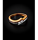 9ct Two Tone Diamond Ring