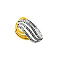 9ct Two Tone 0.50ct Diamond Wave Ring