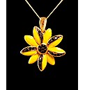 GPS Black Diamond Sunflower Pendant