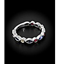 9ct White Gold Multi Gem Ring