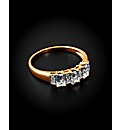 9ct Yellow Gold Diamond and Topaz Ring