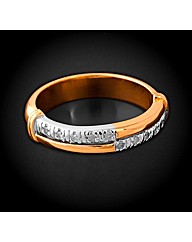 Rolled Gold 0.10ct Diamond Ring