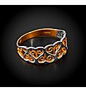 9ct YG Artwork Hearts Ring