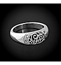 Silver Agate and Diamond Ring