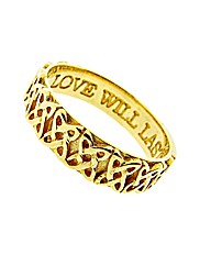 9ct Yellow Gold Ladies Commitment Ring