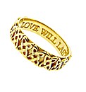 9ct Yellow Gold Ladies Commitment Ring
