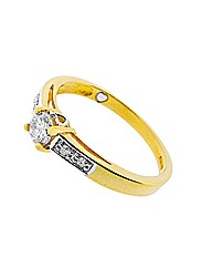 9ct YG 0.25ct Diamond Romancing Ring
