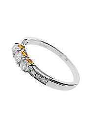 9ct White Gold Diamond Romancing Ring
