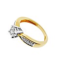 9ct Yellow Gold 0.25ct Diamond Ring