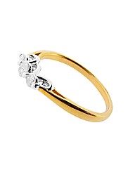 9ct YG 0.35ct Diamond Trilogy Ring