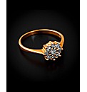 9ct Yellow Gold 0.50ct Cluster Ring