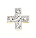 9ct Gold Diamond Gents Cross Earring