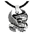 Stainlees Steel LIVE TO RIDE Pendant