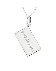 Silver and Gold plated Envelope Pendant