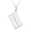 Silver and Gold plated Envelope Pendant