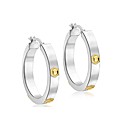 9ct Gold Hoop with Yellow Gold Bolts