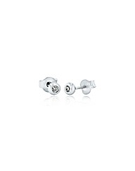 9ct White Gold Diamond Doughnut Studs