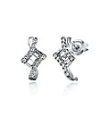 9ct White Gold CZ Stud Earrings