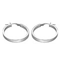 9ct White Gold 20mm Creole Earring