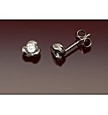 9ct White Gold 4mm CZ Stud Earrings