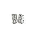 9ct White Gold 13mm Pave Set CZ Huggy