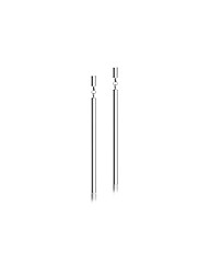 9ct White Gold Bar Drop Earrings