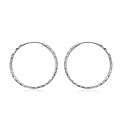 White Gold 27mm Diamond Cut Hoop Earring