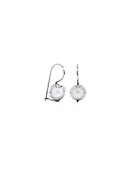 9ct White Gold 6mm Ball Drop Earrings
