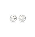9ct White Gold 4mm Round CZ Studs