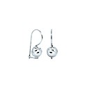 9ct White Gold 8mm Diamond Cut Ball Drop