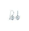 9ct White Gold 8mm Diamond Cut Ball Drop