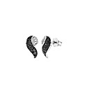Black and White Diamond Swirl Studs
