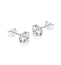 9ct White Gold 7mm Round CZ Studs