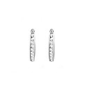 9ct White Gold 15mm CZ Creole Earrings