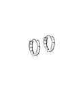 9ct White Gold 11mm CZ Huggy Earrings