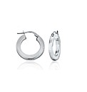 9ct White Gold Round Creole Earring