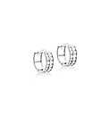 9ct White Gold 12mm Double Row CZ